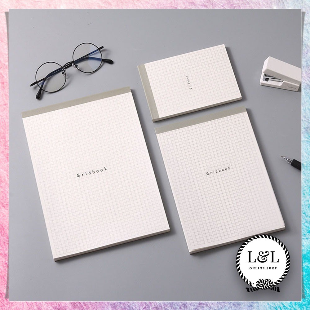 

Buku Notes Kotak Serbaguna Desain Simple Gaya Minimalis Buku Harian Pola Grid Notebook Buku Notes Simpel Dan Praktis