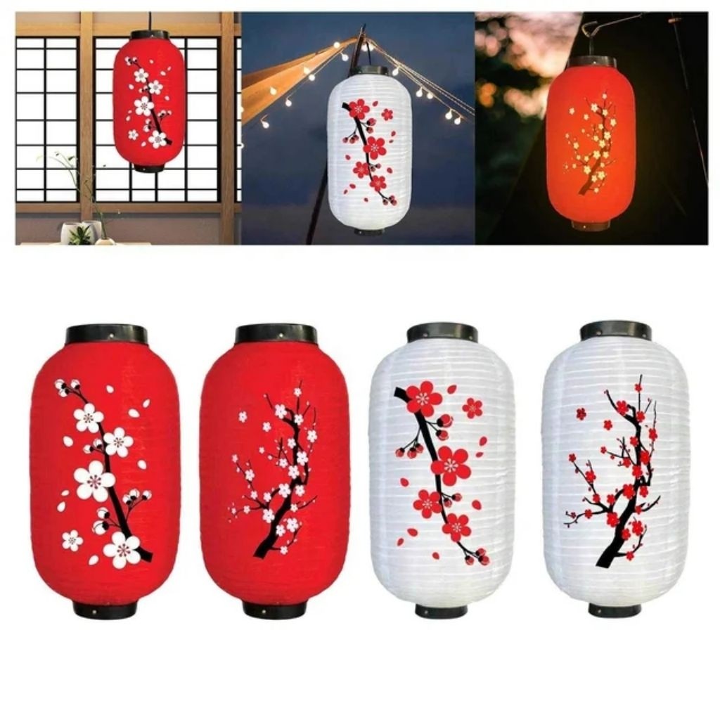 Lampion Hias Satin Outdoor/Lampion Jepang Gantung 10 Inch