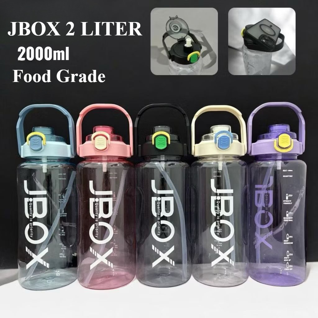 

Botol Minum JBOX 2 Liter BPA Free Botol iinum Sport Jbox Tebal Kuat Food Grade