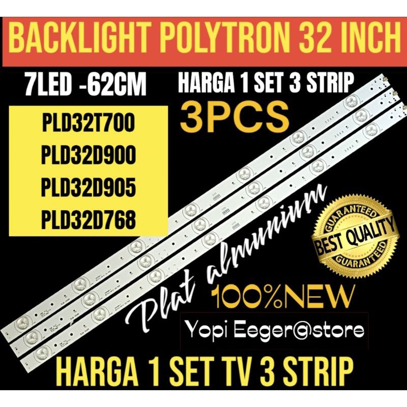BACKLIGHT TV LCD LED POLYTRON 32 INCH 7LED PLD32T700-PLD32D900-PLD32D905-PLD32D768 BACKLIGHT TV LED 