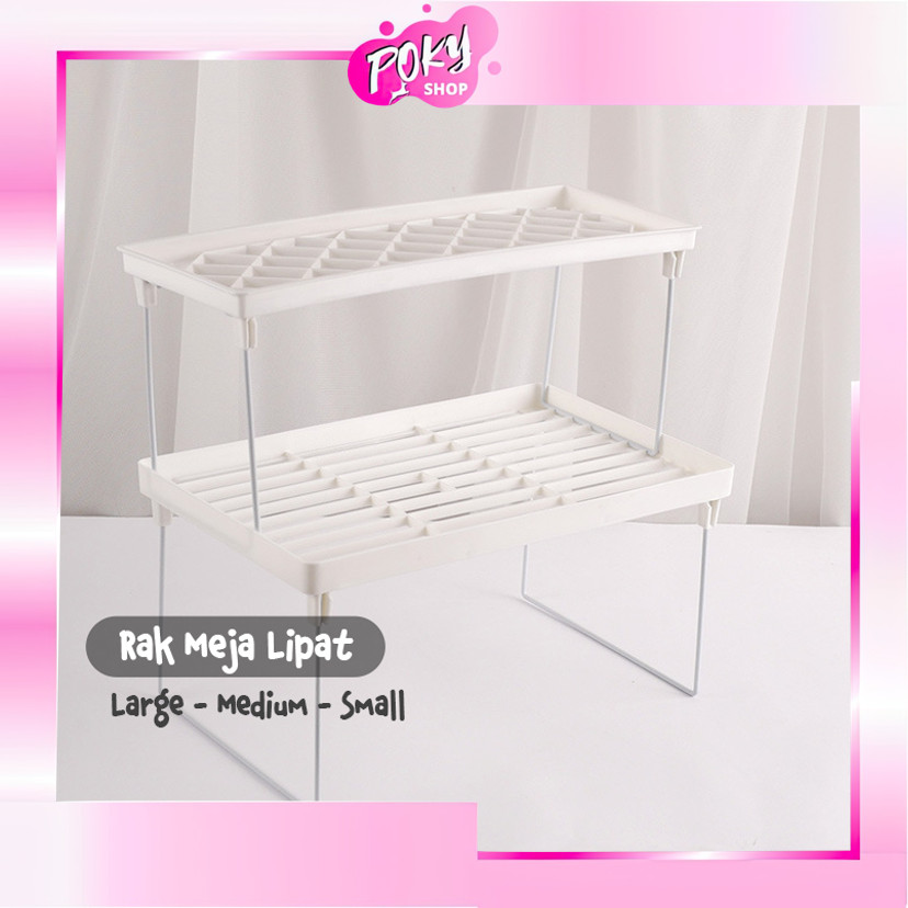 POKY - H6726 Rak Meja Lipat Minimalis /  Rak Meja Lipat Serbaguna  / Rak Meja Lipat Kerja Estetik / 