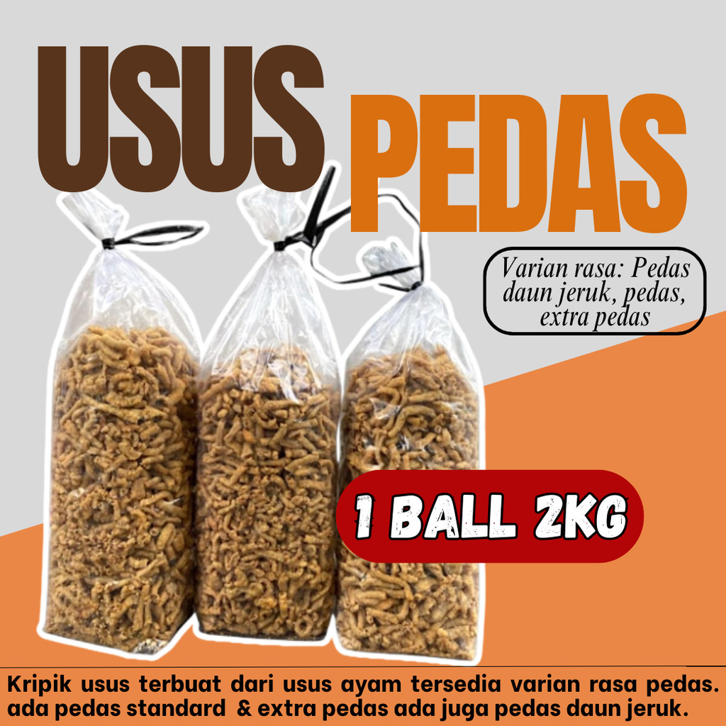 

KERIPIK USUS AYAM PEDAS 1 Bal Termurah