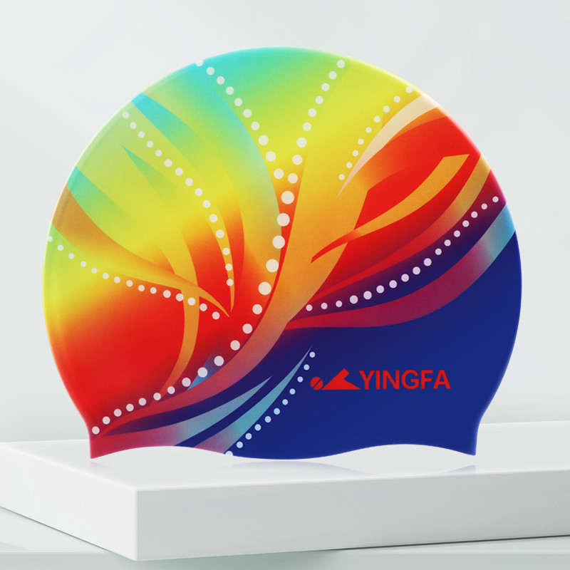 YINGFA Dewasa Silikon Berenang Cap Non Slip Tahan Air Rambut Panjang Kompetisi Pelatihan Berenang Pr