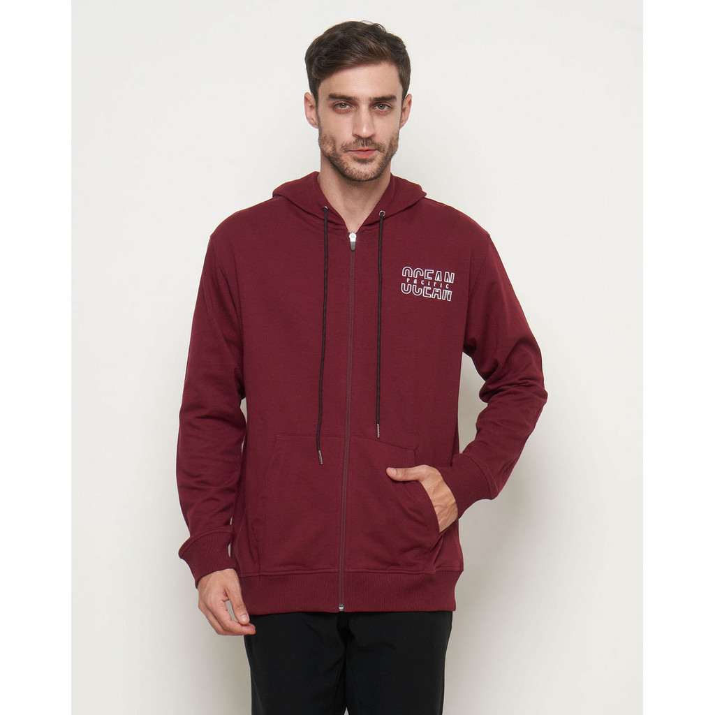 Ocean Pacific Men's Hoodie Jacket 03MJM00474 Maroon