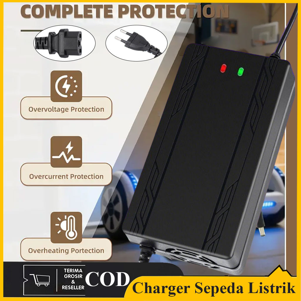 Universal Charger Sepeda Listrik 48V 12AH /20AH Battery Charger Motor Listrik Baterai Selis Scooter 