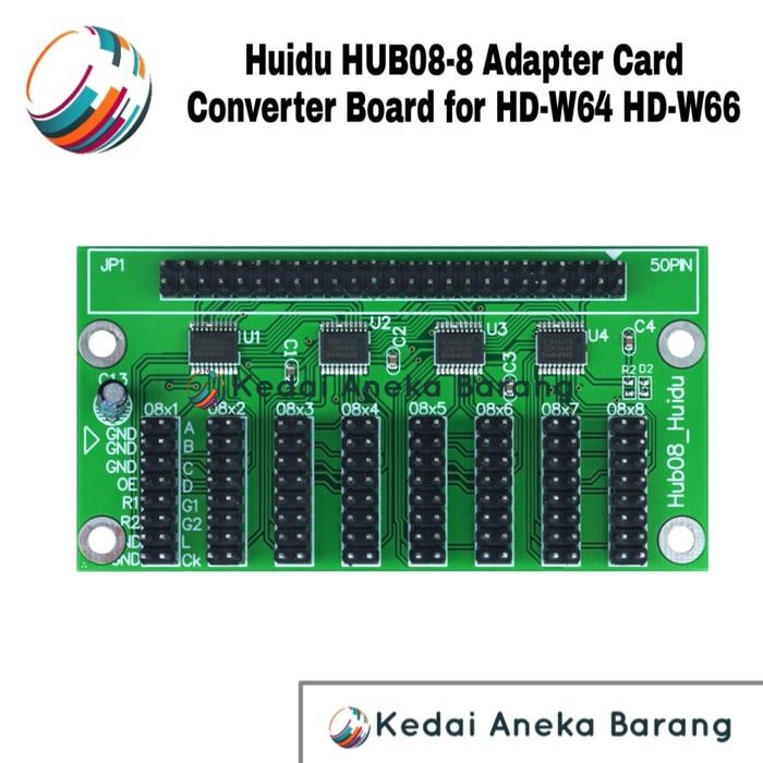 8091S Huidu HUB08-8 Adapter Card HUB08 Converter Board HUB8-8 HD-W64 HD-W66