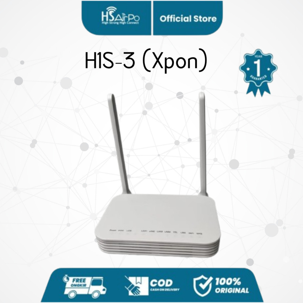 XPON H1S-3 H1S Bisa EPON Dan GPON WIFI Wireless Adaptor Lengkap HSAirPo H1S-3 (Xpon)