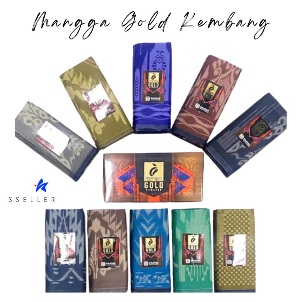 Sarung Mangga Gold Kembang Dewasa Terbaru Sarung Mangga Gold Hitam Grosir Termurah
