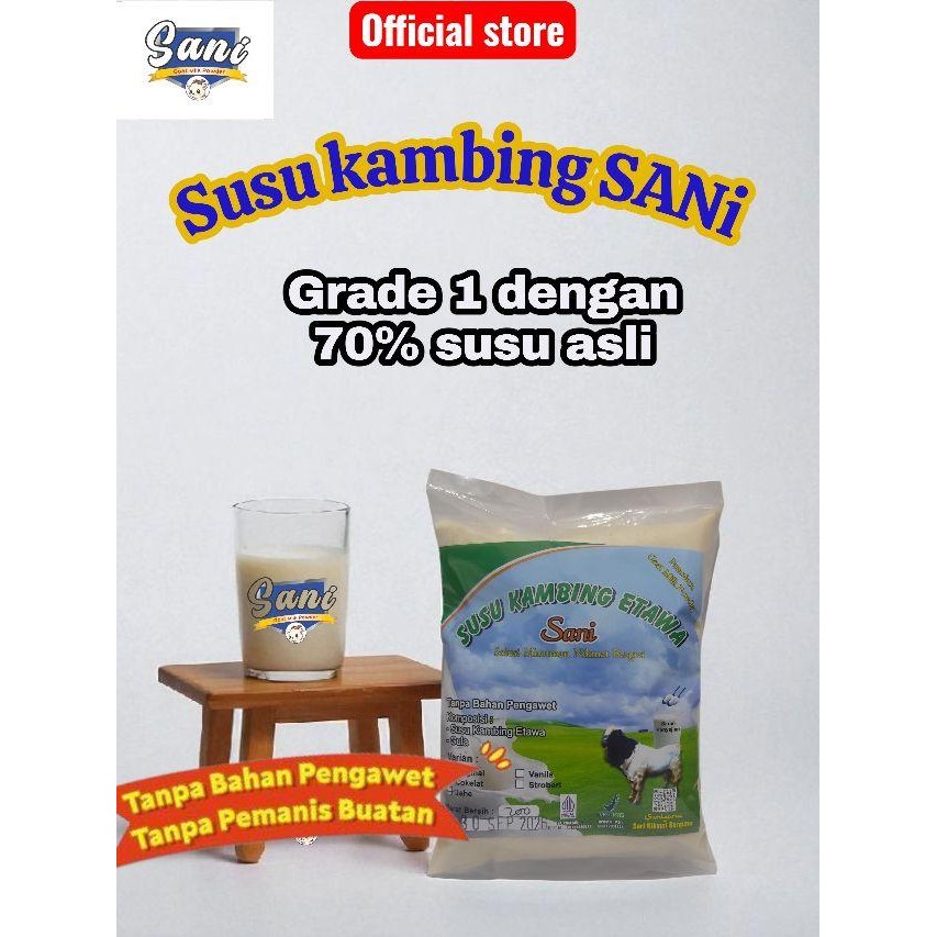 

SANi Susu Kambing Etawa Grade 1 500gr susu Segar 70 Susu Asli di extrak gula Tanpa Pengawet Praktis & Lebih Banyak - pilihan rasa,