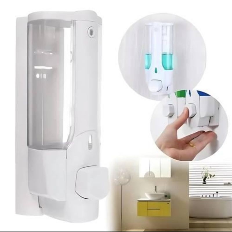 Dispenser Sabun Cuci Tangan Shampo Tempel Dinding Handshop Shampoo Dispenser Tempat Sabun Tembok Din