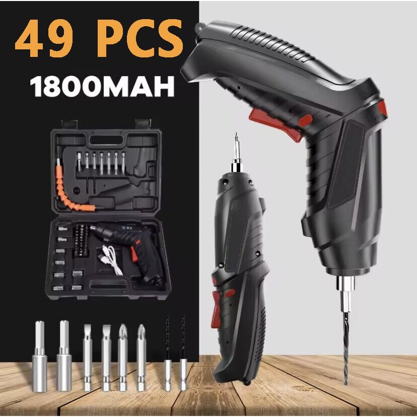 Obeng Elektrik Set Komplit 4.2V Bor Cordless Tanpa Kabel Satu Set Koper Obeng Listrik Mesin Bor Bate