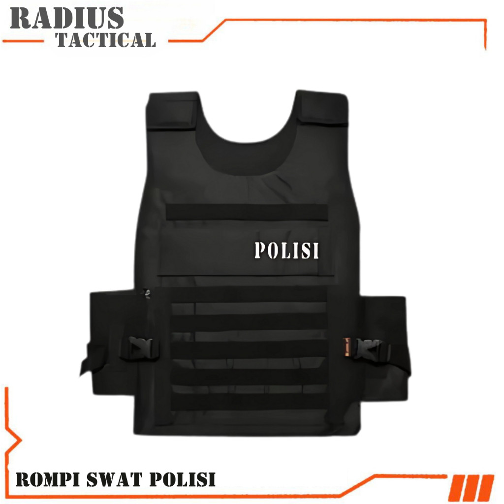 ROMPI SWAT POLICE POLISI Termurah Rompi Polisi / Swat / Polos / Rompi Motor/Bodyvest Anti Angin