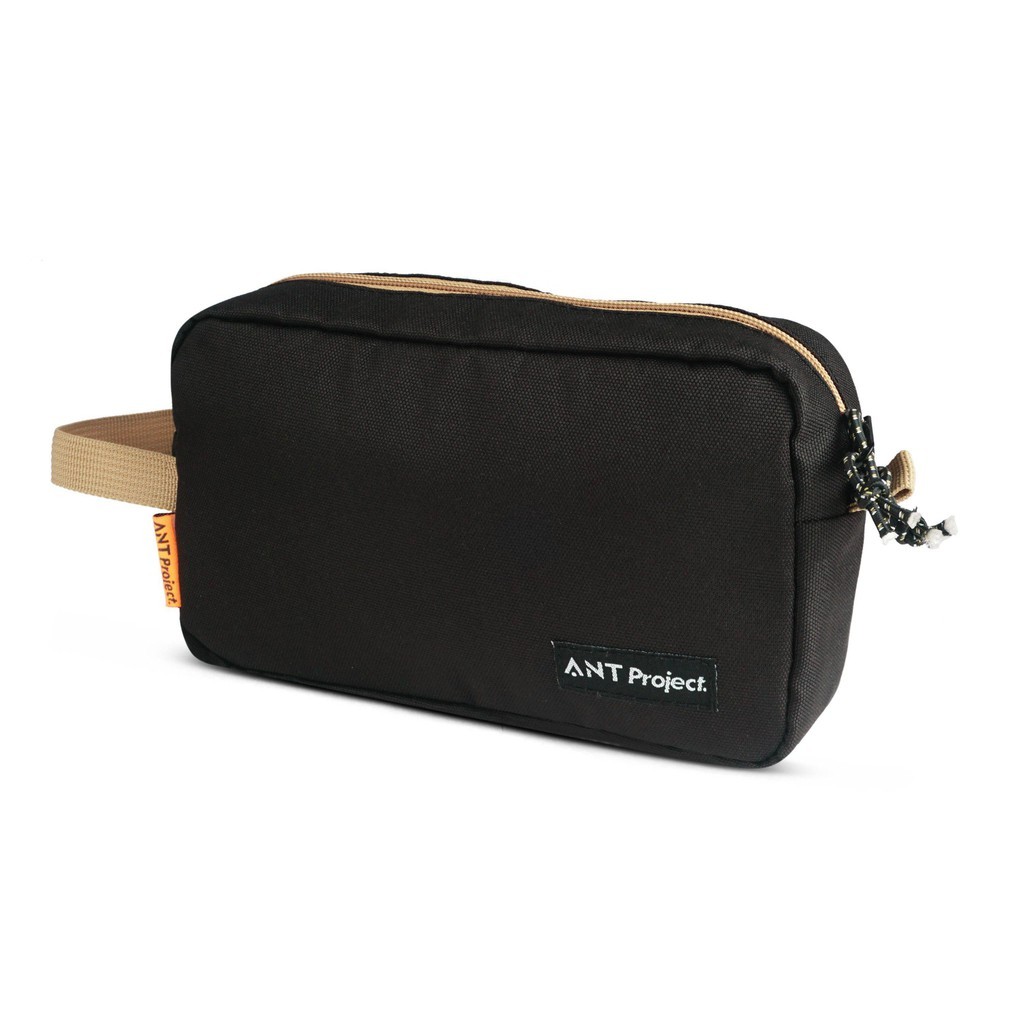 SLV - ORI ANT Project - Handbag pria Wanita Clutch Bag Unisex - Tas Tangan Pouch Black KY6