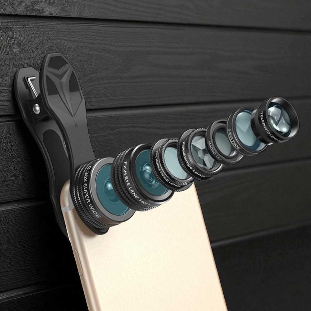 APEXEL Lensa Kamera HP 10in1 APL-DG10 | Fisheye, Macro, Wide, Tele, CPL, Filter Lens Set