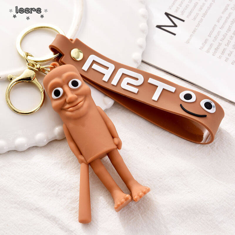 CODTongkat Kayu Manusia  Liontin  Lucu  Abstrak  Klasik Gunung dan Sungai  Gantungan Kunci-Le