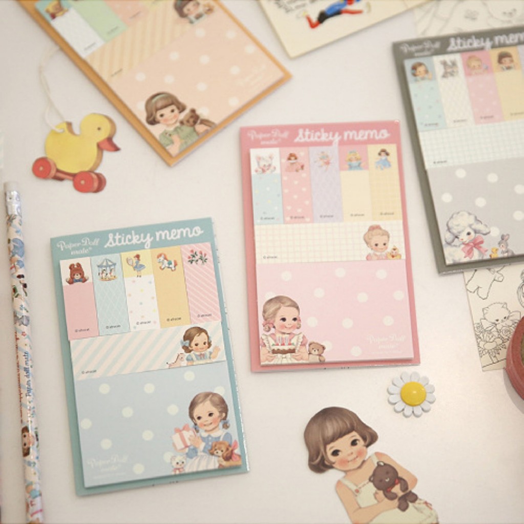 140 pages/set Cute British Girl Sticky Notes Memo Sheet Pad Planner Sticker To Do List Office Decor 