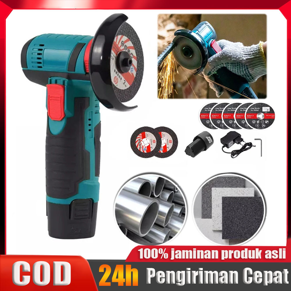Grinder Mini 3Inch Cordless Gerinder Baterai Mesin Gerinda Tangan 12V Listrik Gerinda Murah
