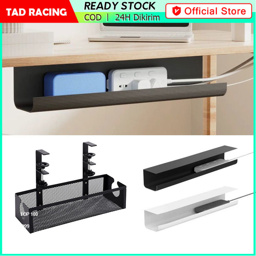 Under Desk Mount Cable Management Tray Cable Organizer Kabel Rak Penyimpanan Kabel Cable Management 