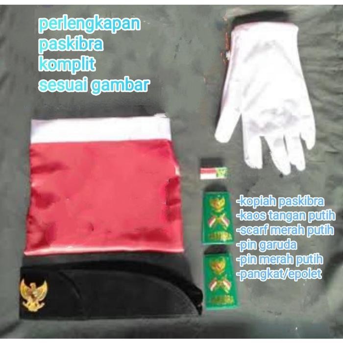 Perlengkapan Paskibra Satu Set Lengkap - Atribut Paskibra Upacara - putra