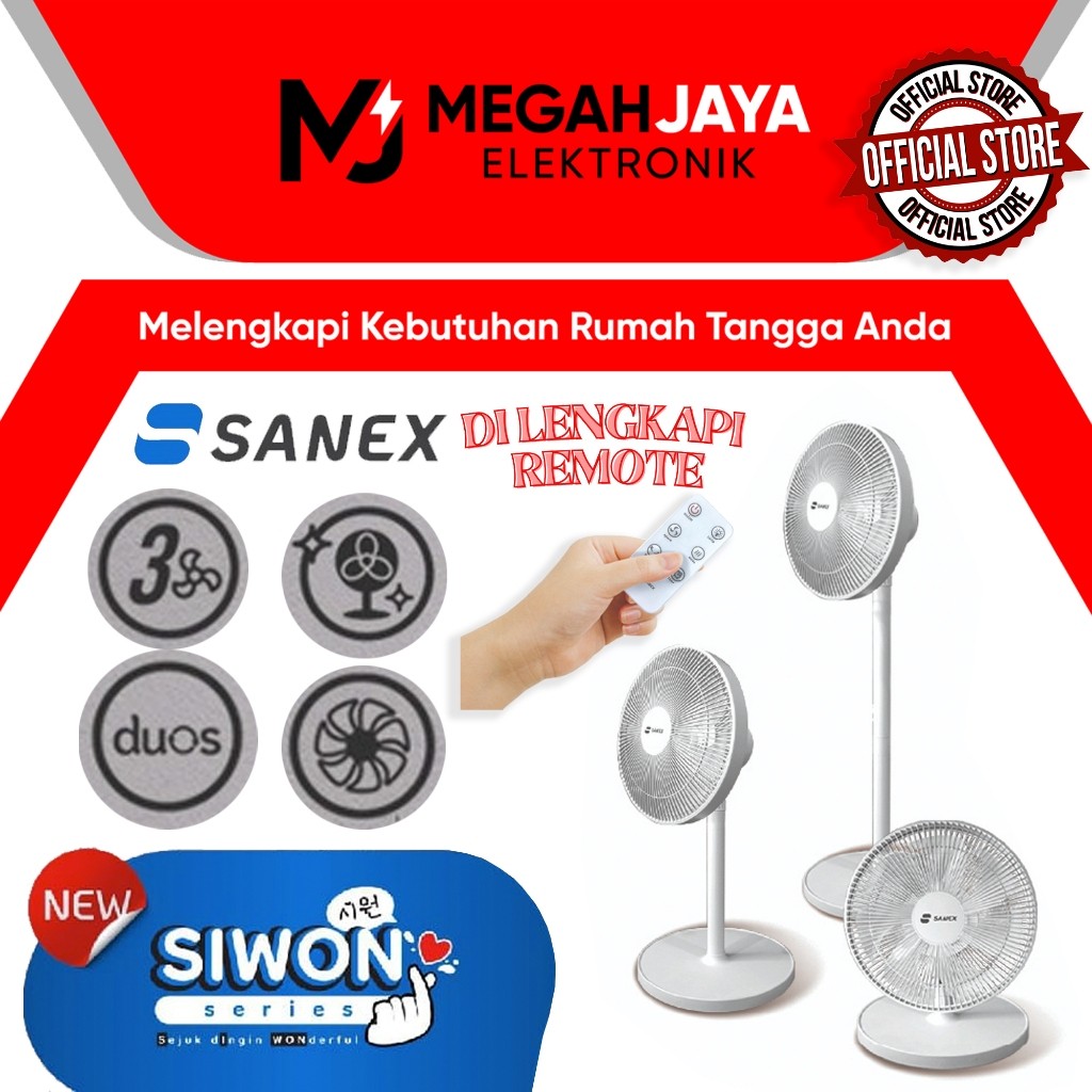 Ppmo - X 2 IN 1 STAND FAN , DESK FAN + REMOTE / KIPAS ANGIN