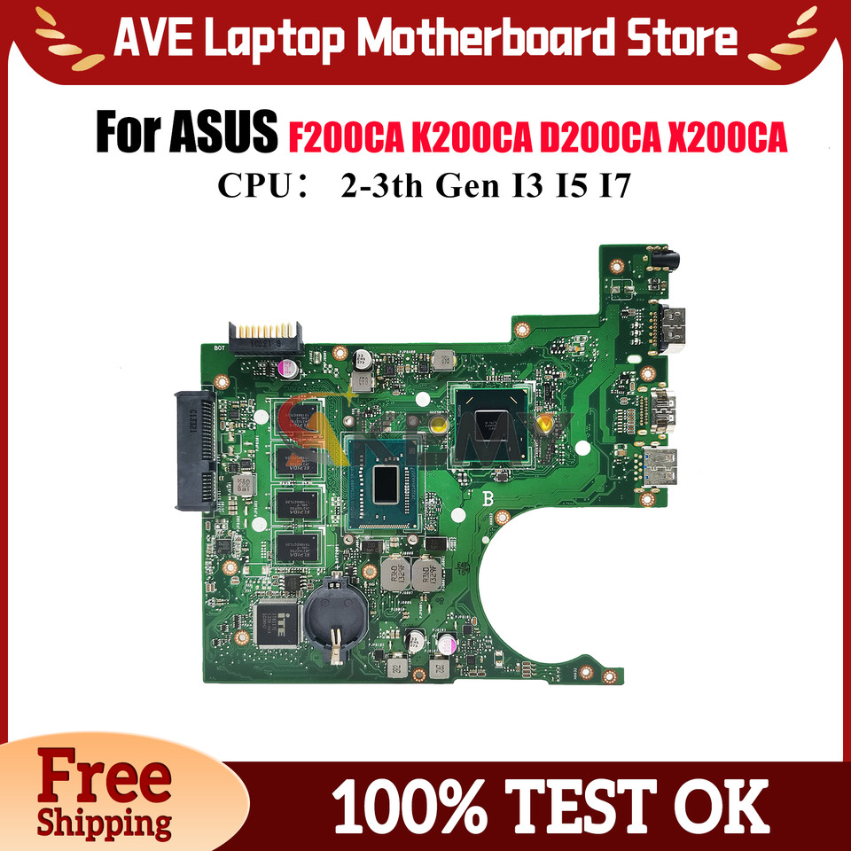 X200CA Laptop Motherboard For ASUS VivoBook D200CA X200C X200CA F200CA K200CA Notebook Mainboard Wit