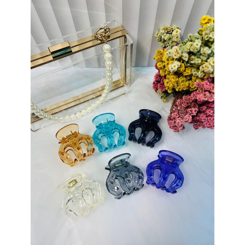 DeClip Jedai Cakar 3 Rambut Warna Bening 5 cm | Jedai Rambut | Jedai Bening