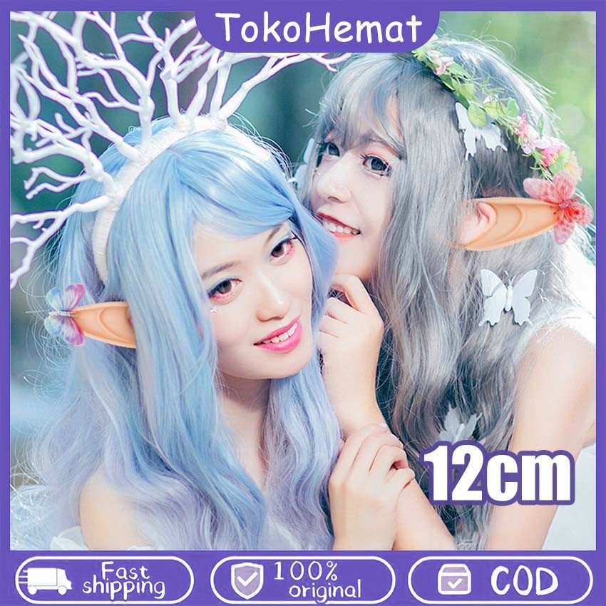 2pcs Telinga Elf/Kuping Palsu Elf Ears Aksesoris Cosplay/Telinga Palsu Elf Telinga Peri Telinga Pals