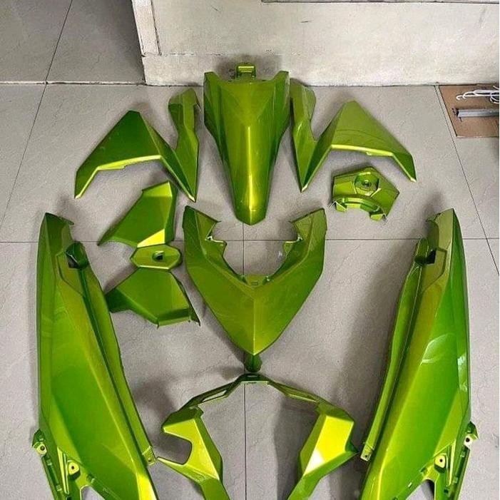 COVER FULL BODY HALUS VARIO 125 150 LED OLD TH 2015-2017 WARNA HIJAU CENDY