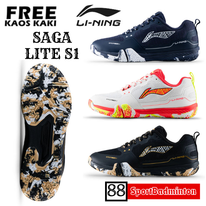 LINING SAGA LITE S1 (AYTV069) Badminton Shoes - Sepatu Badminton Original LINING