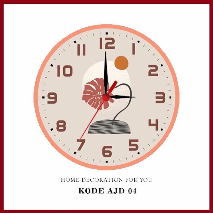 Tanpa kaca Jam Dinding Aesthetic Minimalis / Jam Dinding Kayu Minimalis Aesthetic AJD 04 /uk 20cm