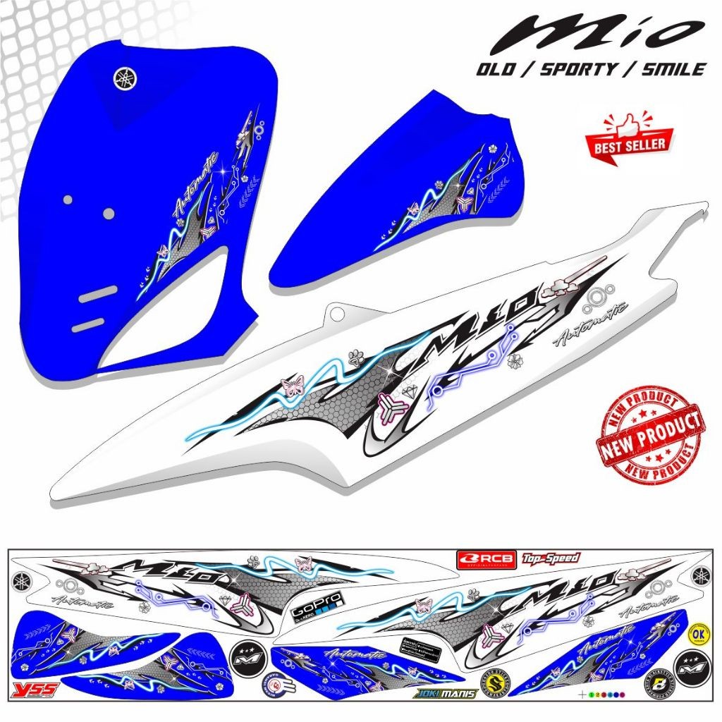 VARIASI KEREN STRIPING MIO SMILE STIKER MIO OLD POLET KEREN STIKER MIO LAMA