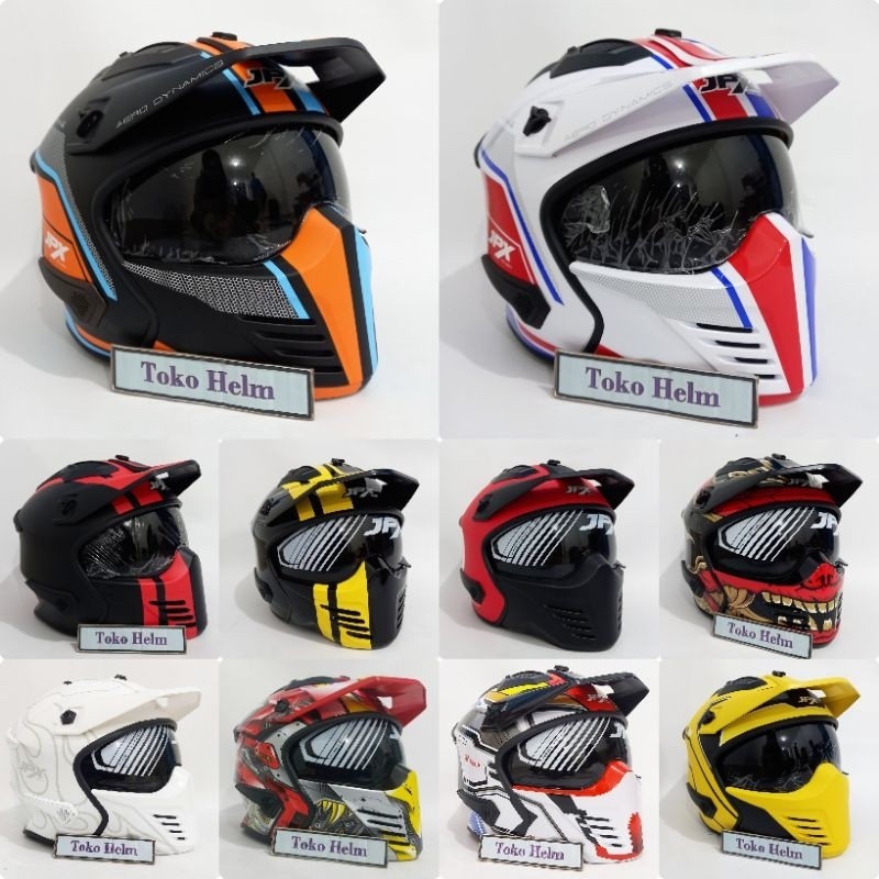 Helm fullface JPX MX 726R motif