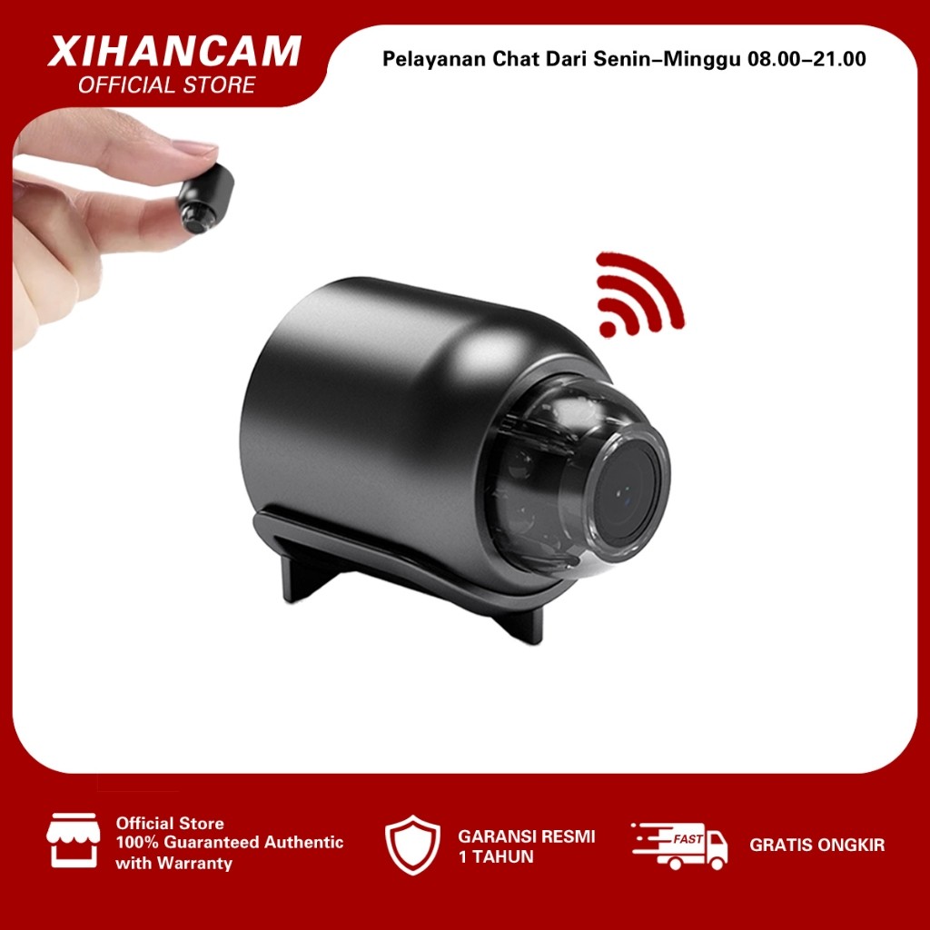 XIHANCAM 3MP CCTV Mini Tersembunyi Spy Cam Wifi CCTV Kecil Spy Kamera Mini Wifi Jarak Jauh Lewat HPC