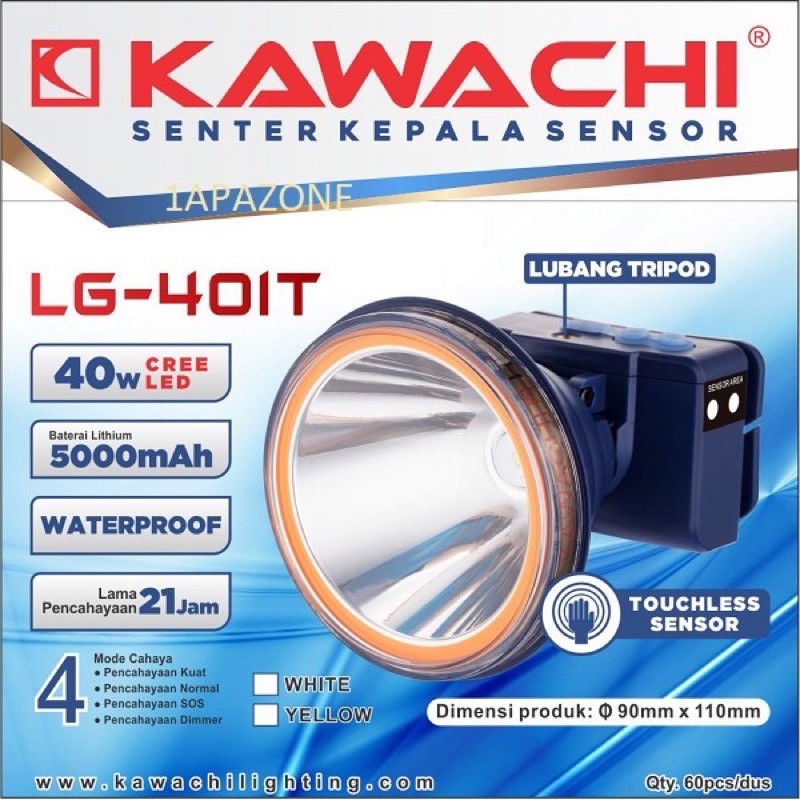 Senter Kepala Kawachi 40 Watt LG - 401T Waterproff