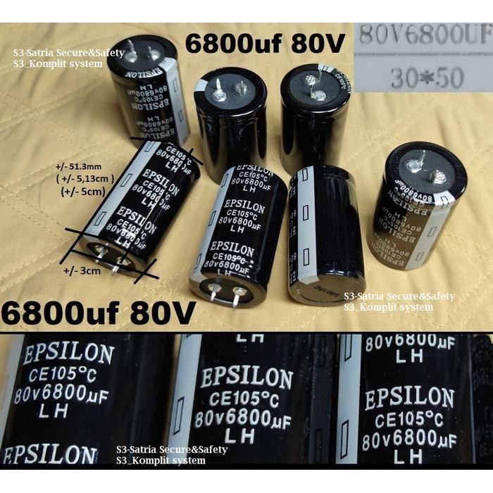 Elko 6800uf 80v elco 80v6800uf 6800 uf 6800uf80v EPSILON power ampli