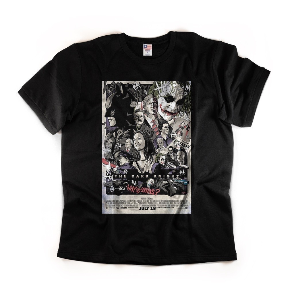 Street - Batman The Dark Knight - T Shirt Kaos Cotton Combed 24s Tebal Kaos Katun Premium Kaos Vinta