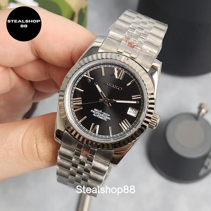 Seiko Datejust Black Roman NH35 Automatic