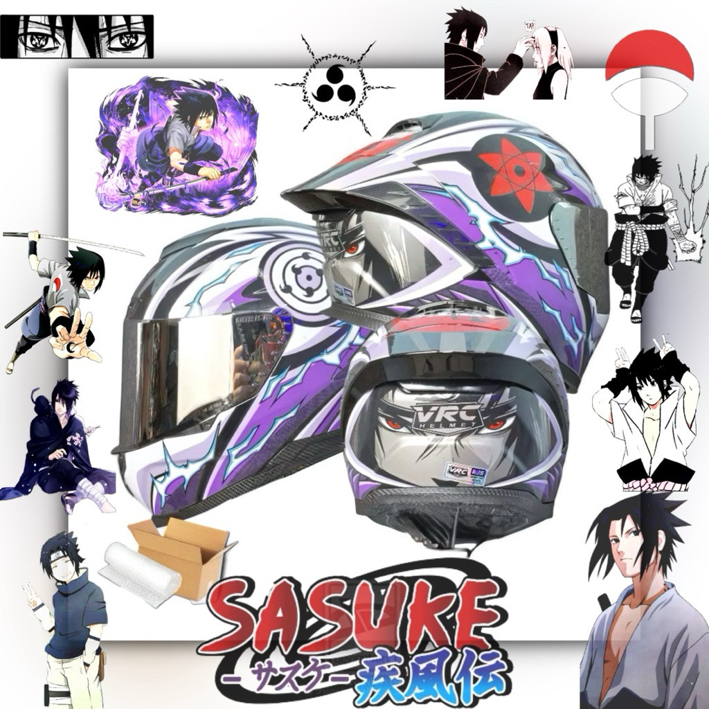 Helm Full Face Vrc Bilmola Sasuke X itachi High Quality Premium 100% Original SNI Dewasa
