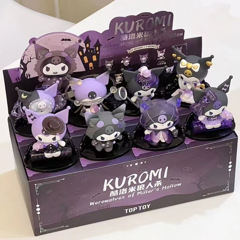 Sanrio Kuromi Werewolf Collection Action Figure-Cute Cartoon aracters Surprise Box Toy