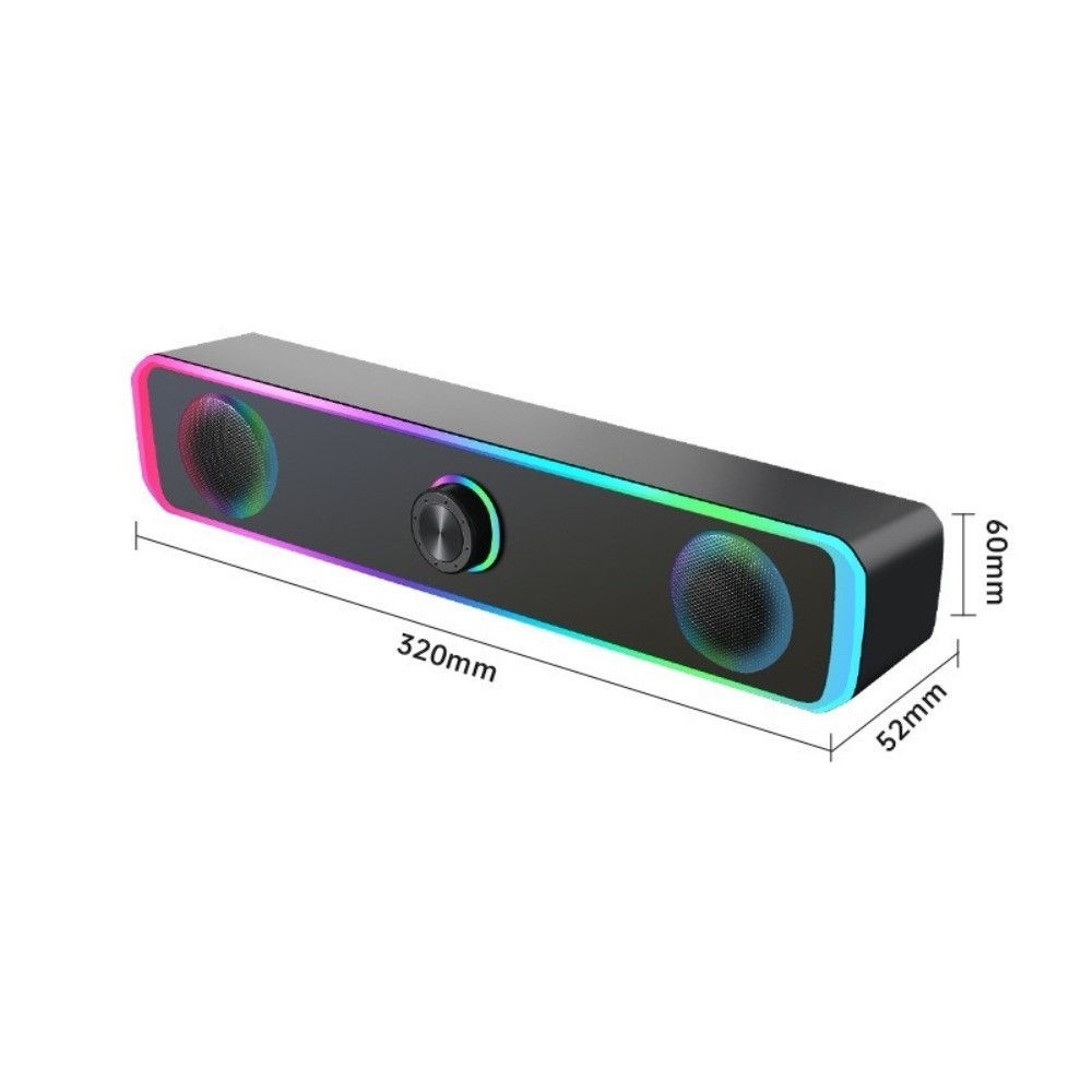 4D Surround Bluetooth Speaker Stereo Subwoofer Wired Surround Soundbar RGB Lights Home Theater Sound