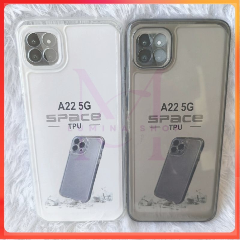 PROMO+COD Softcase Casing Clear Space Samsung A22 5G Slikon transparan dan pelindung belakang hp+cam