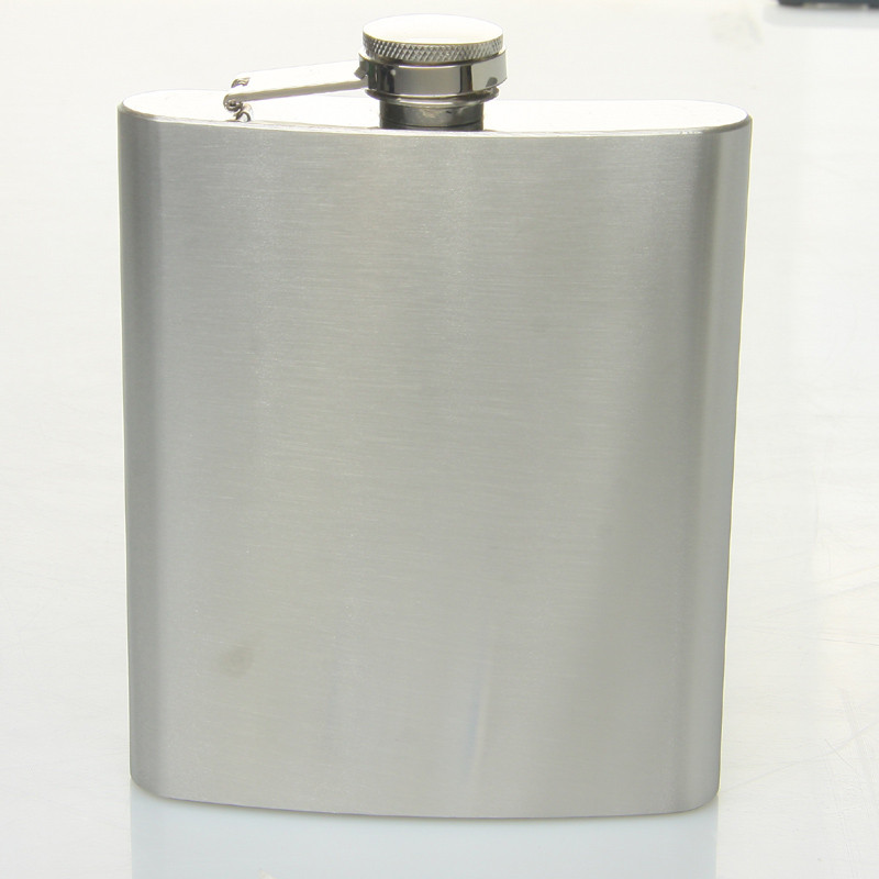 18oz 500ML  Stainless Steel Liquor Hip Flask with Screw Down Cap Black color or Sliver color availab