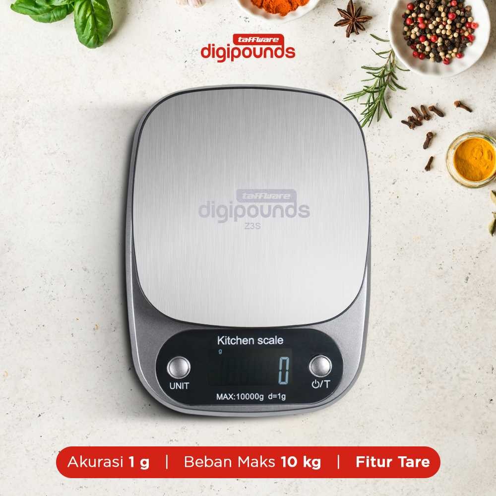 CAS - Taffware Digipounds Timbangan Dapur Mini Digital Scale 10kg 1g - Z3S