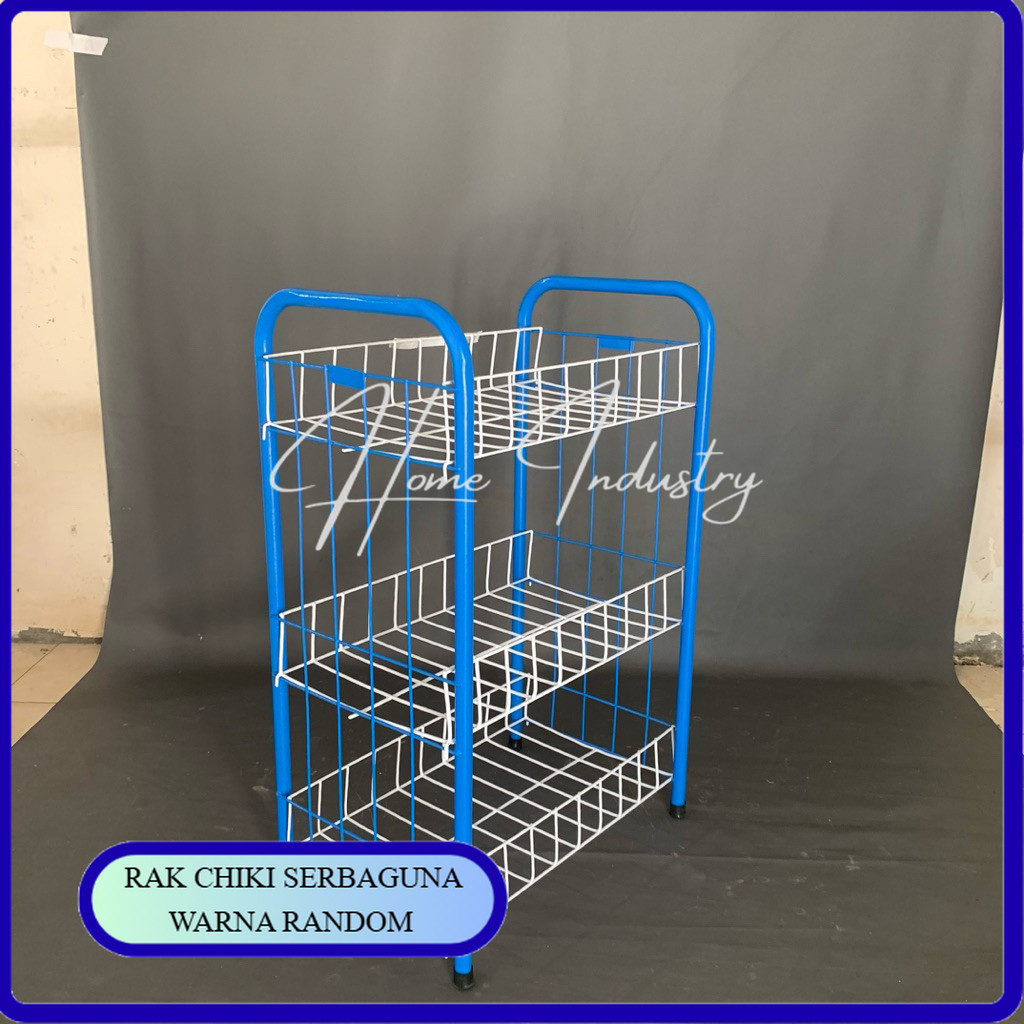 Rak chiki serbaguna mini s-3 warna random/rak toko/rak display/keranjang jajan/rak buku/rak snack