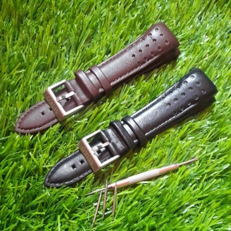 Strap Tali Jam Seiko Sportura Tali Kulit Curved 21mm Tali Jam Seiko