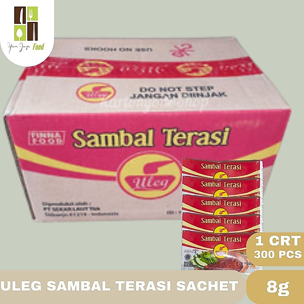 Uleg Sambal Terasi Sachet 8g 1 CRT / 300 PCS Kemasan Kecil
