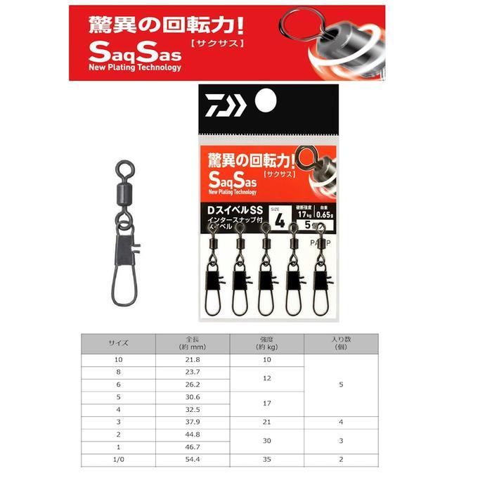 Daiwa D Swivel SS Rolling Snap With InterLock Kili-Kili Pancing - #10