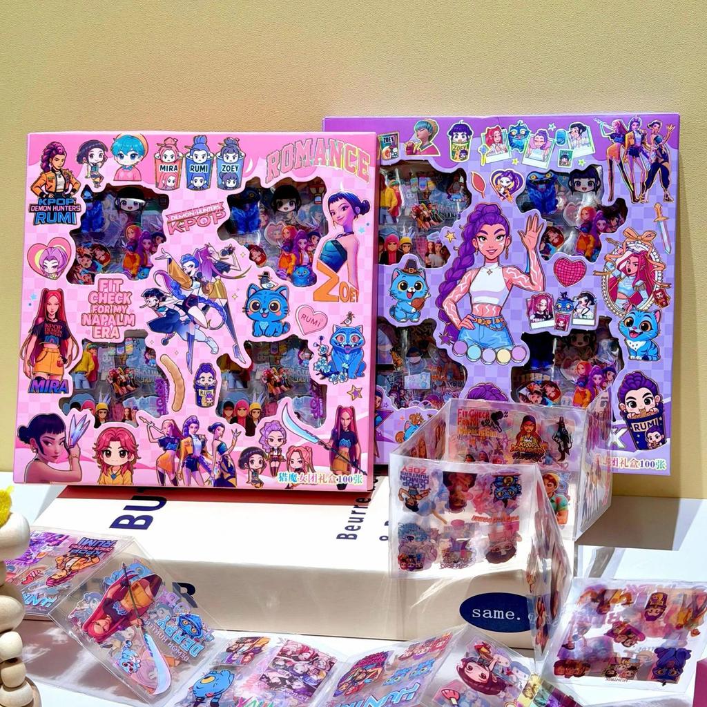 100pcs/set Cartoon Anime Stickers Rumi Mira Zoey Waterproof Y Decorative Gifts for Guitar Notebook L