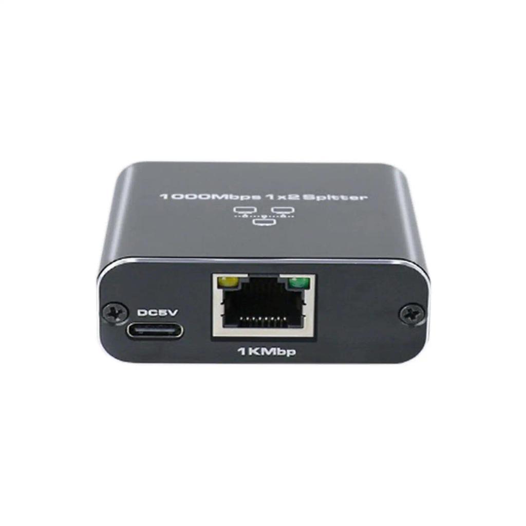 1x2 Splitter 2 Ways Convenient Use Network Splitter Adapter Ethernet Splitter Network Cable Extender