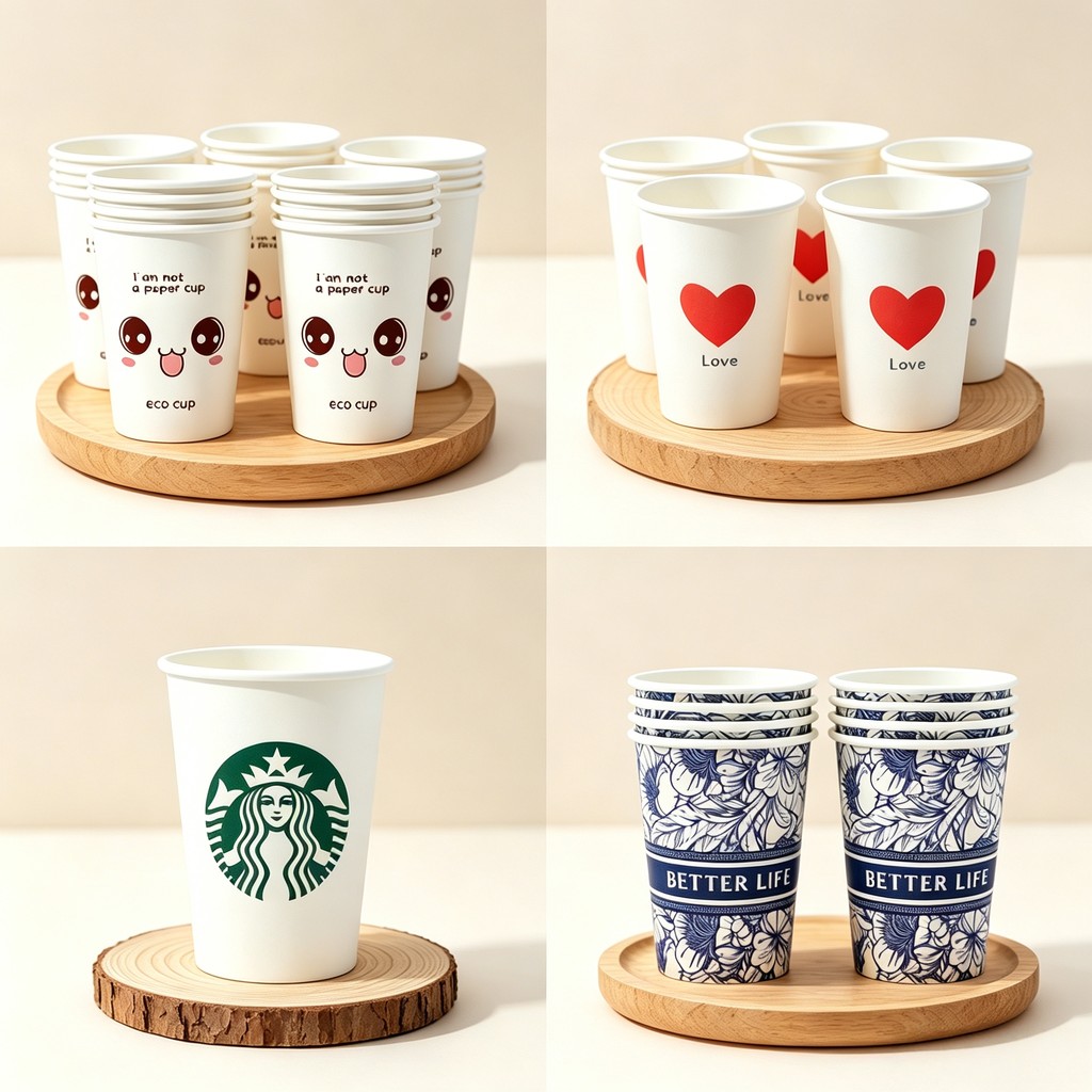[50pcs] Cangkir kertas sekali pakai Gelas Kertas Paper cup single wall 8oz 12oz Tahan Panas Anti Boc